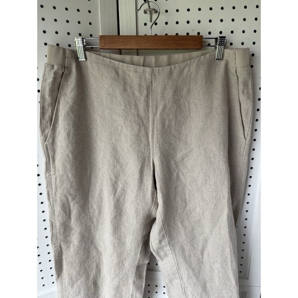 J.jill Linen Tan Women's Pants - Picture 2 of 7